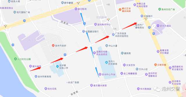 （愛民路、東山路單行線示意圖）